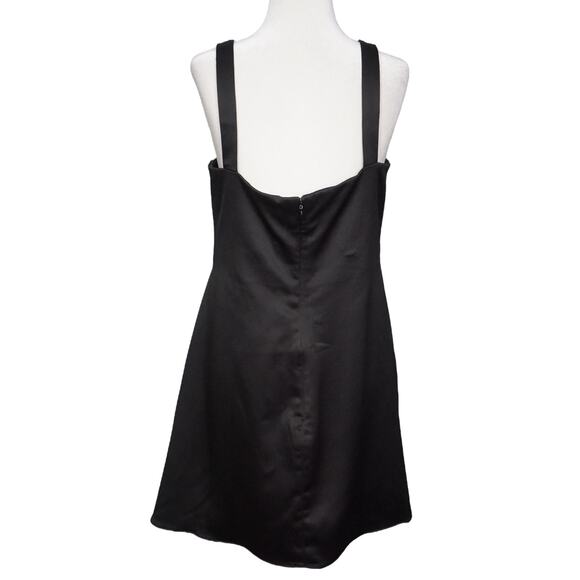 House of CB Kara Black Corset Satin Mini Dress L+ NWT Bustier Cocktail Party - Picture 4 of 11